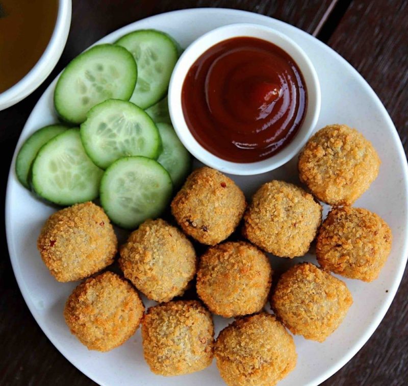 Chilly Garlic Potato Poppers